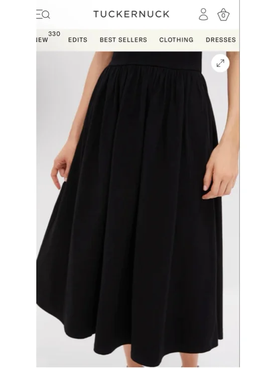 Tuckernuck Black Mikaela Sleeveless Collared Midi Dress M NWT - Picture 5 of 7